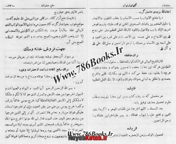 کتاب ادعیه و ادویه - کتاب گلهای ارغوان (سه جلد) - کتاب جفر (پانزده سطری) - Image 6