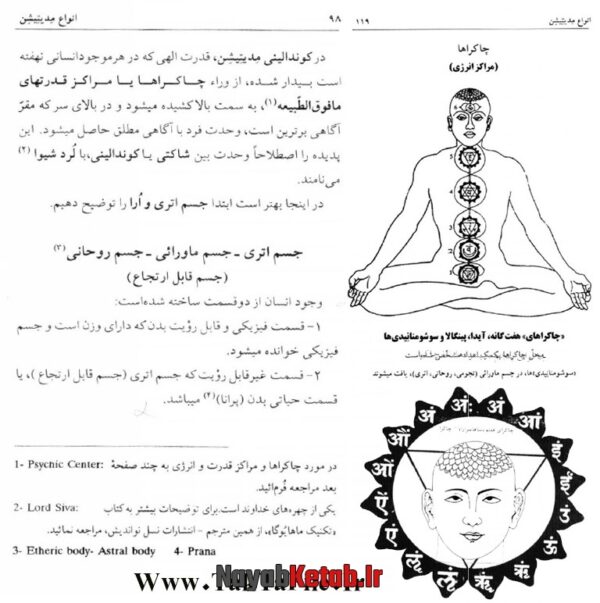دانلود کتاب انواع مدیتیشن (کوندالینی و چاکراها، مجموعه ای از دانش ودائی هند) - Image 2