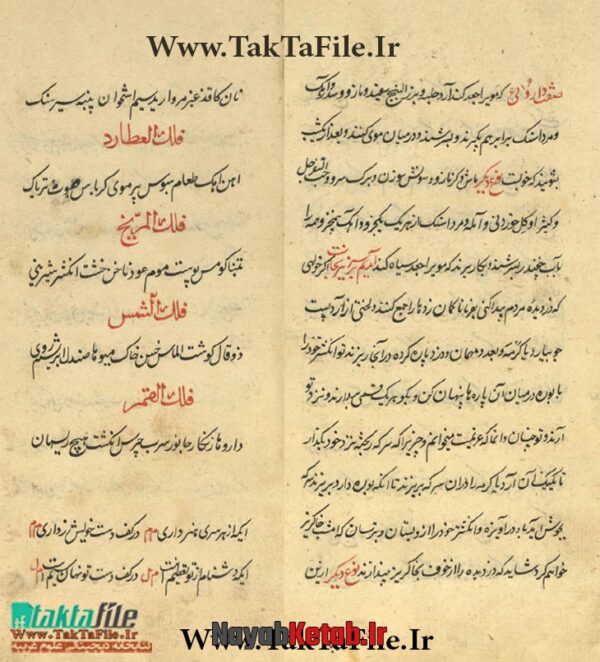 دانلود کتاب گنج الاسرار (درباب علم طب) رساله در ساختن رنگها و مرکب، رساله در اوزان - Image 4